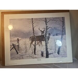 Vintage‎ Charles Denault "Back Forty" Signed Ltd Ed Print 17/50 - Deer Winter...